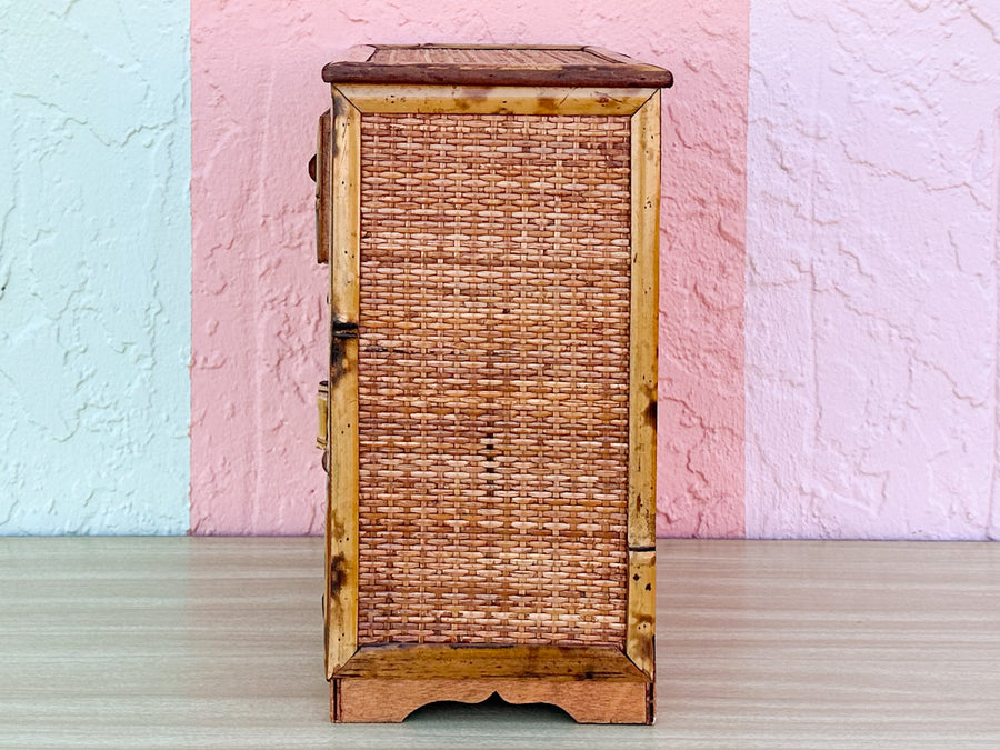 Petite Tortoiseshell Rattan Drawers