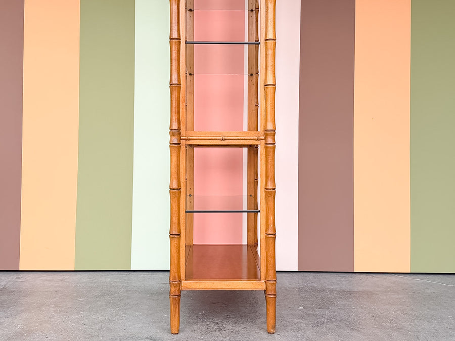 Handsome Thomasville Faux Bamboo Etagere