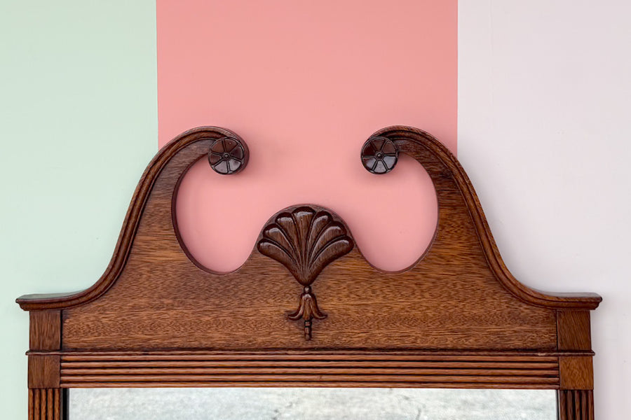 Wood Shell Motif Mirror