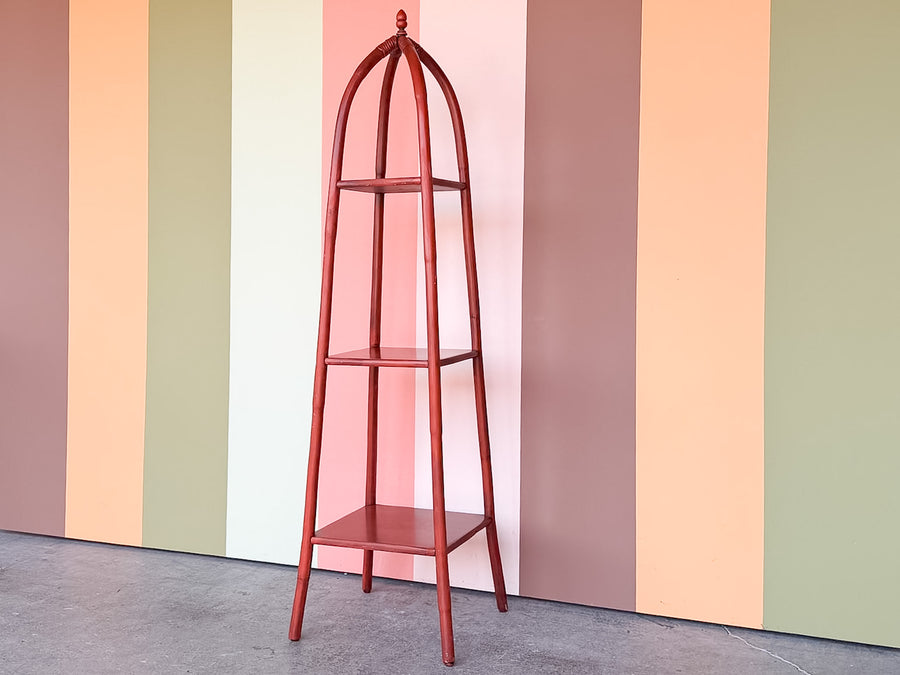 Cute Rattan Pagoda Etagere