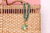 Palm Beach Regency's Green Jade Gemstone and Shell Bag Charm