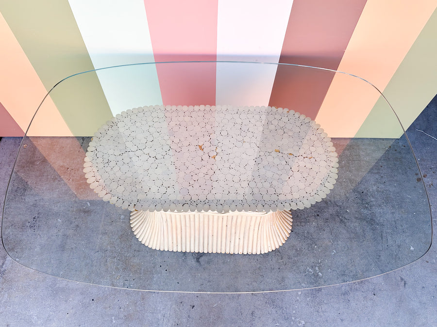 McGuire Style Sheaf of Wheat Dining Table