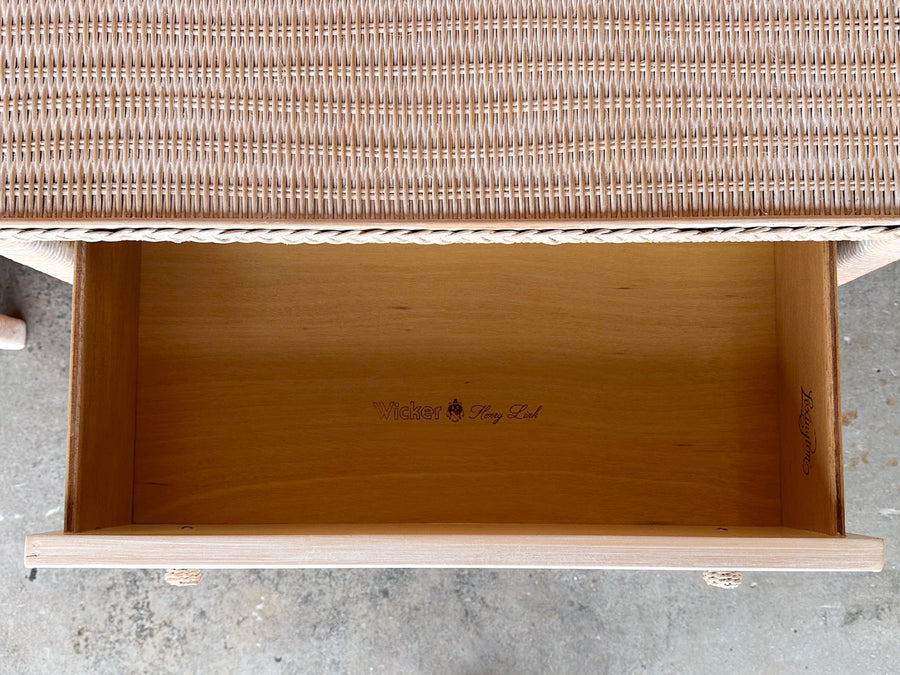Pair of Henry Link Oversized Wicker Nightstands