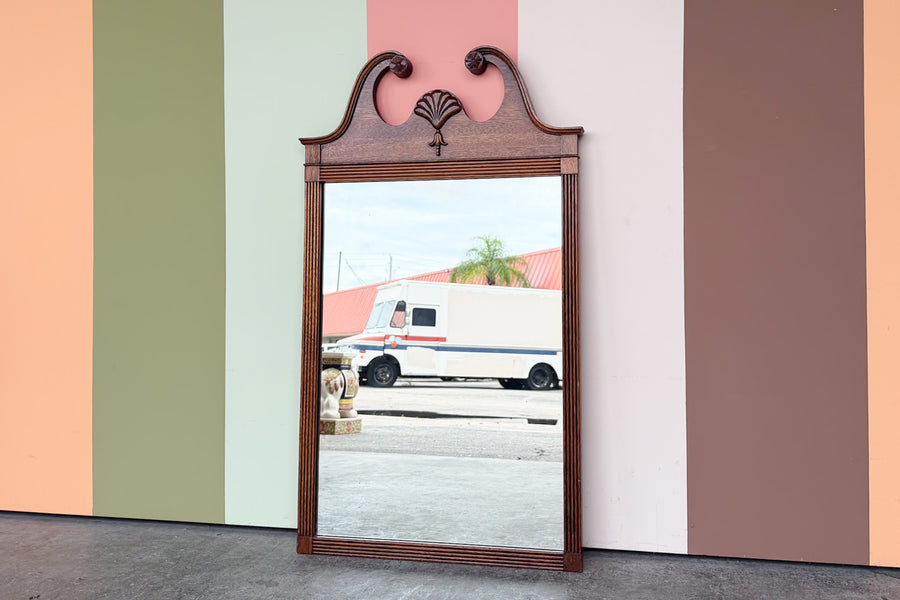 Wood Shell Motif Mirror