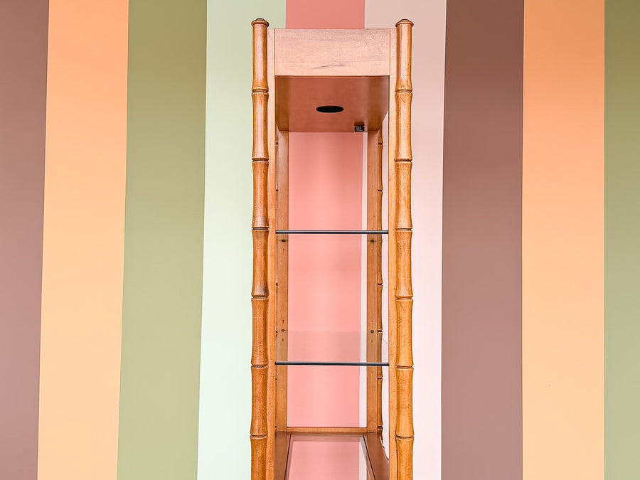 Handsome Thomasville Faux Bamboo Etagere