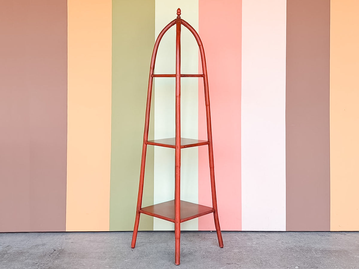Cute Rattan Pagoda Etagere