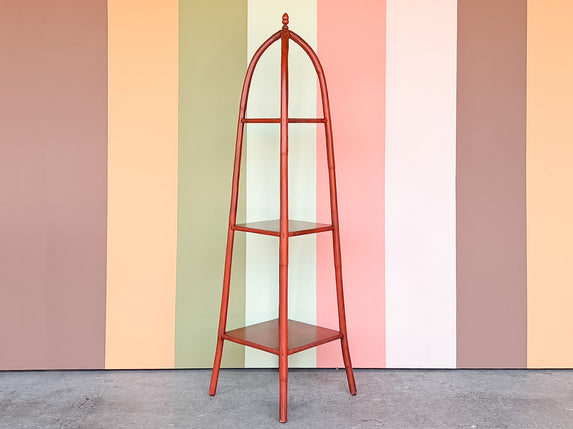 Cute Rattan Pagoda Etagere