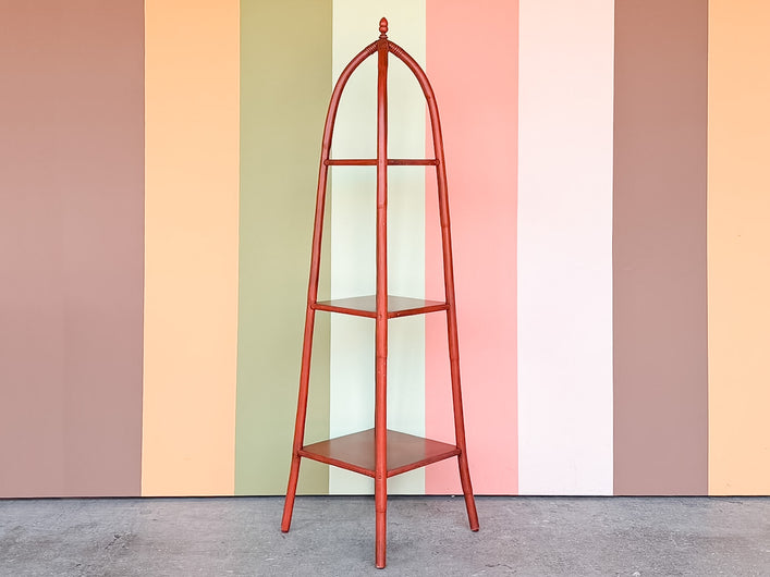 Cute Rattan Pagoda Etagere