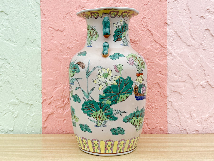 Pretty Pink Chinoiserie Vase