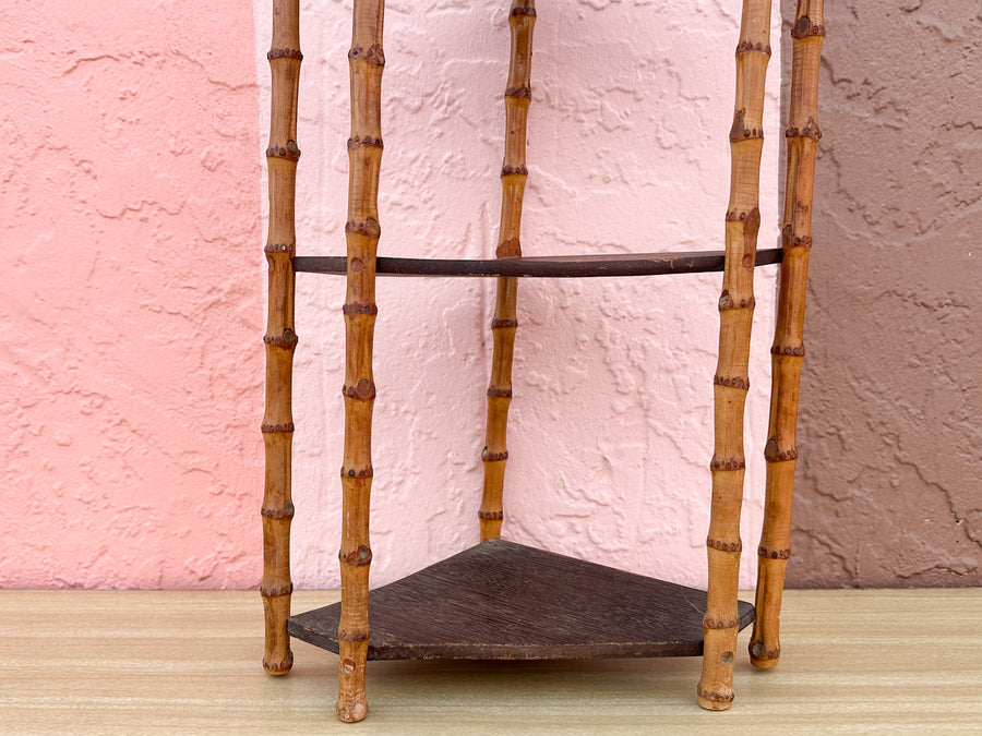 Petite Bamboo Corner Shelf