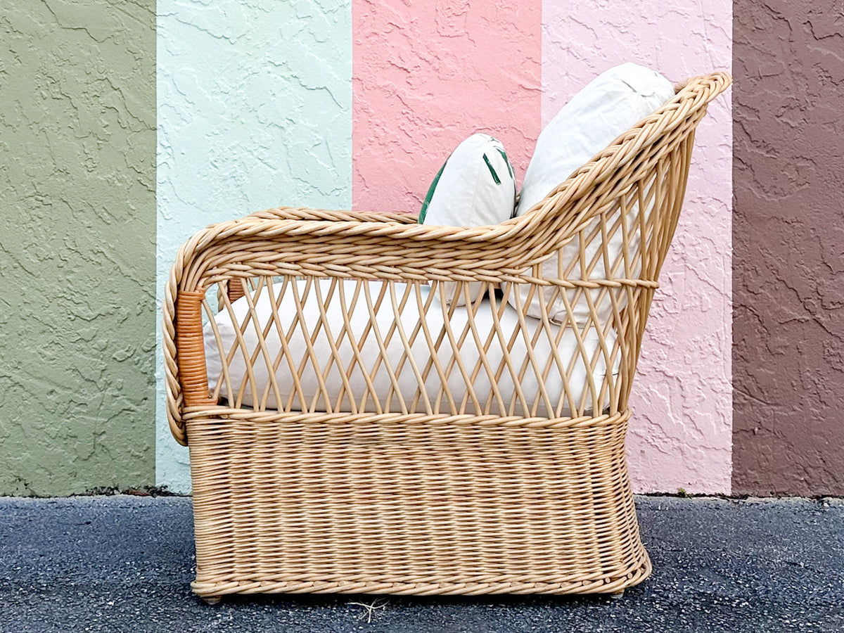 Bielecky Brothers Braided Rattan Lounge Chair