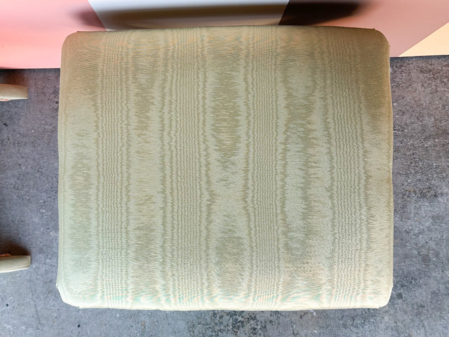 Pair of Pink and Green X Benches
