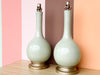 Pair of Seafoam Crackle Lamps