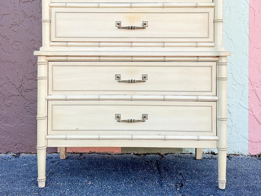 Henry Link Faux Bamboo Tall Chest