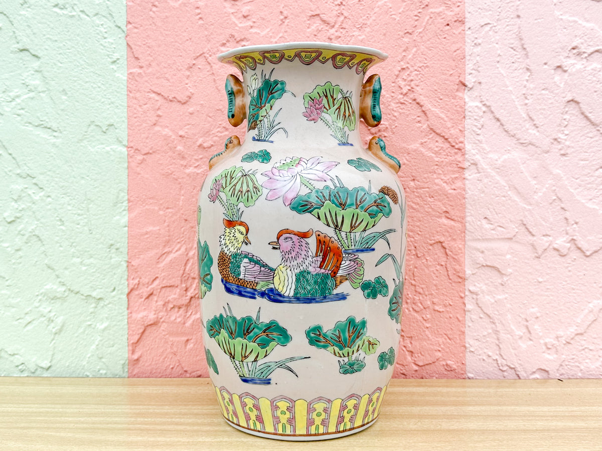 Pretty Pink Chinoiserie Vase