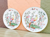 Pair of Colorful Bird Plates