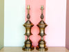 Pair of Brass Pineapple Stiffel Lamps