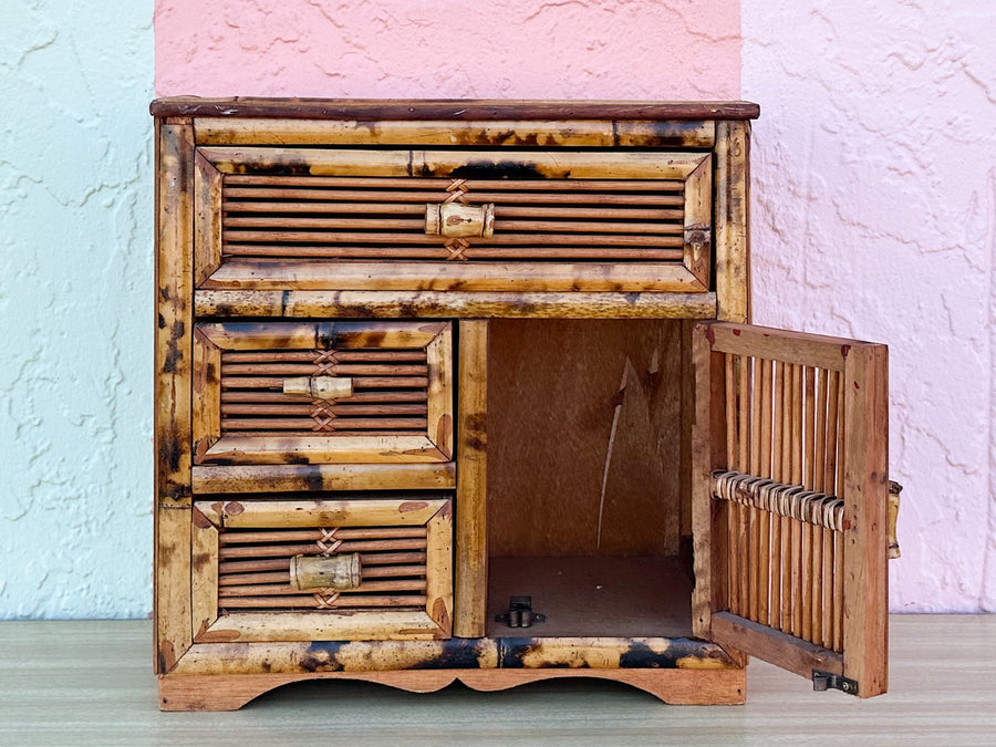 Petite Tortoiseshell Rattan Drawers