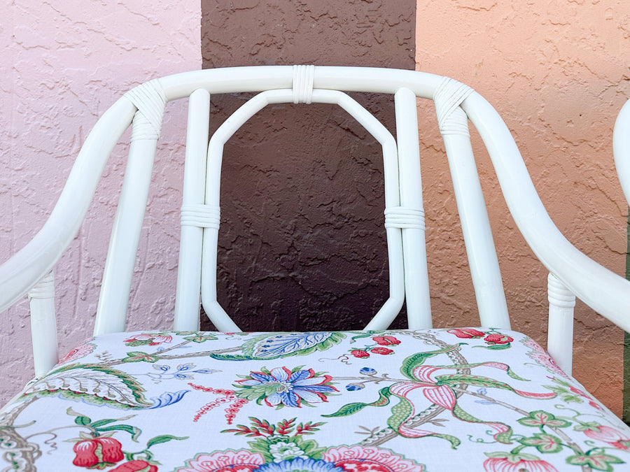Pair of Ficks Reed Rattan Lounge Chairs