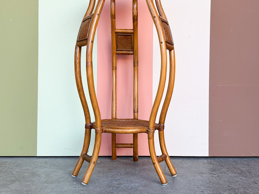 Tall Rattan Plant Stand