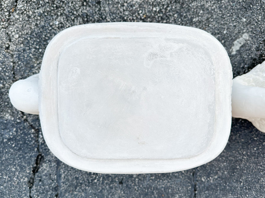Pair of Plaster Swan Garden Seats