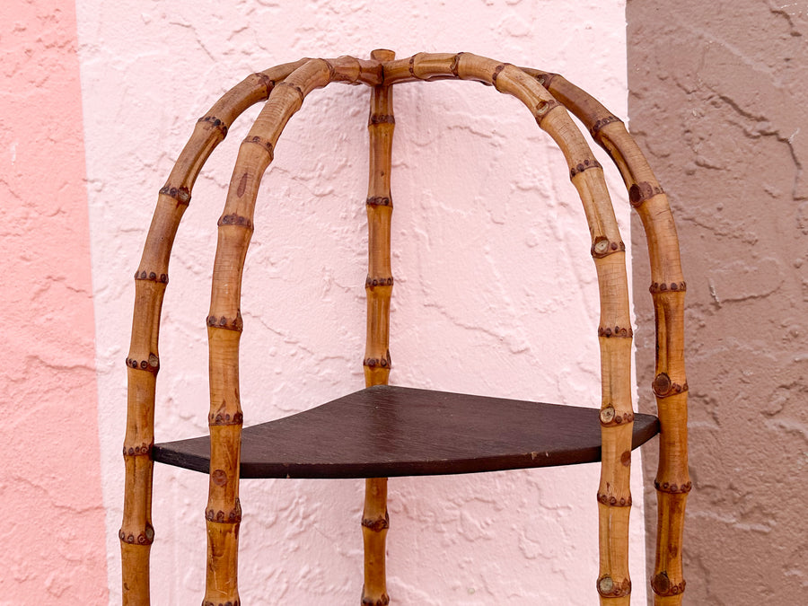 Petite Bamboo Corner Shelf