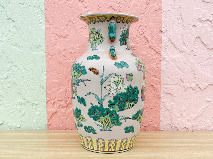 Pretty Pink Chinoiserie Vase