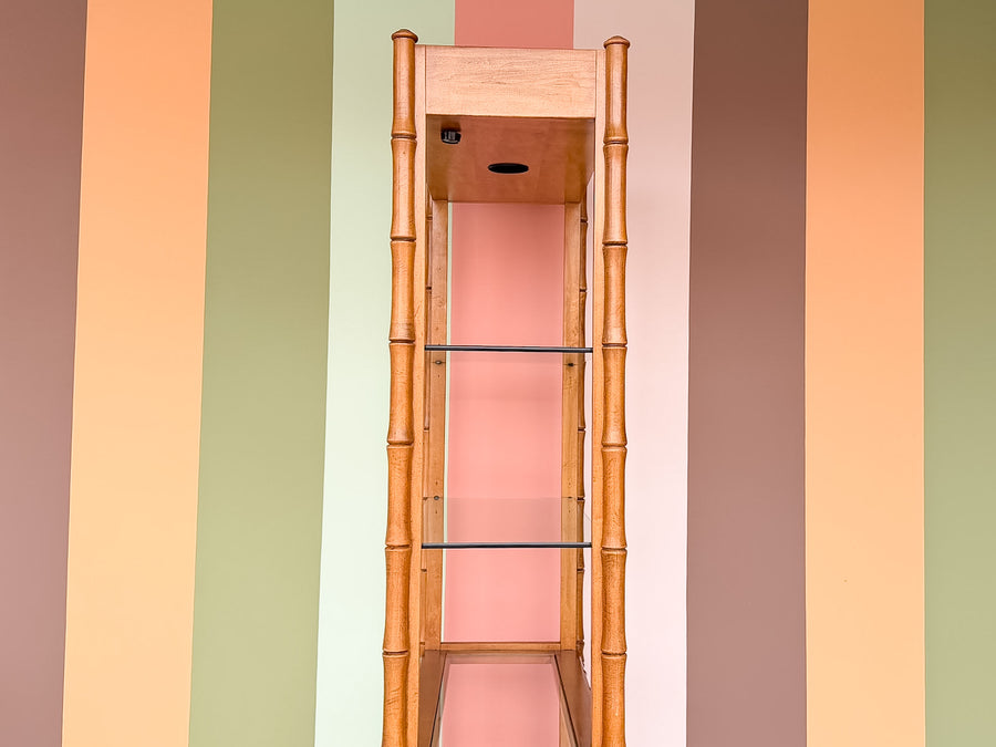 Handsome Thomasville Faux Bamboo Etagere