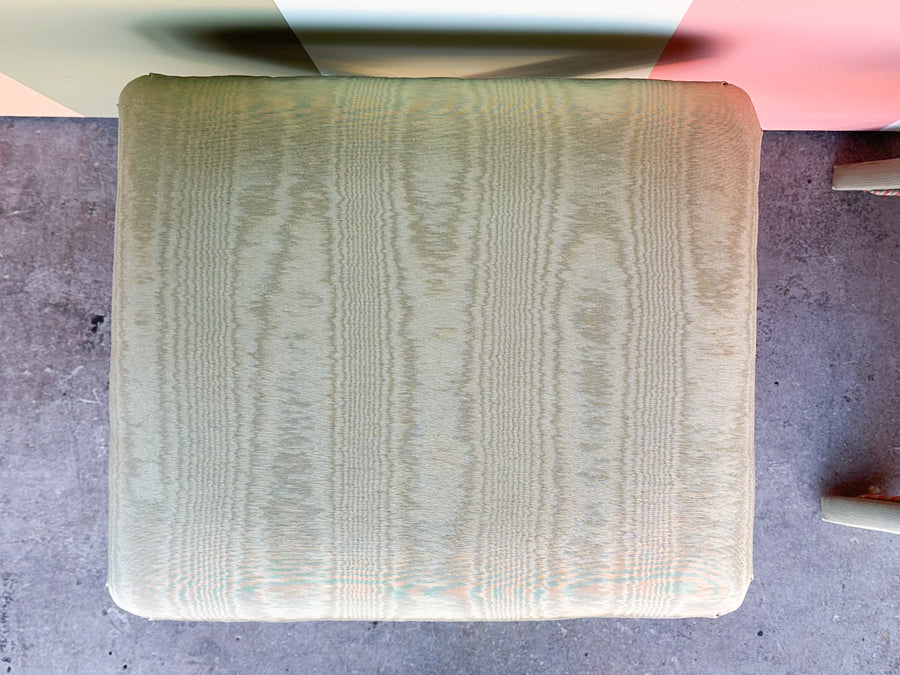 Pair of Pink and Green X Benches