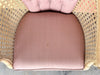 Pair of Faux Bamboo Cane Barrel Chairs
