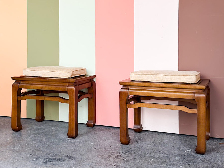 Pair of Fretwork Stools
