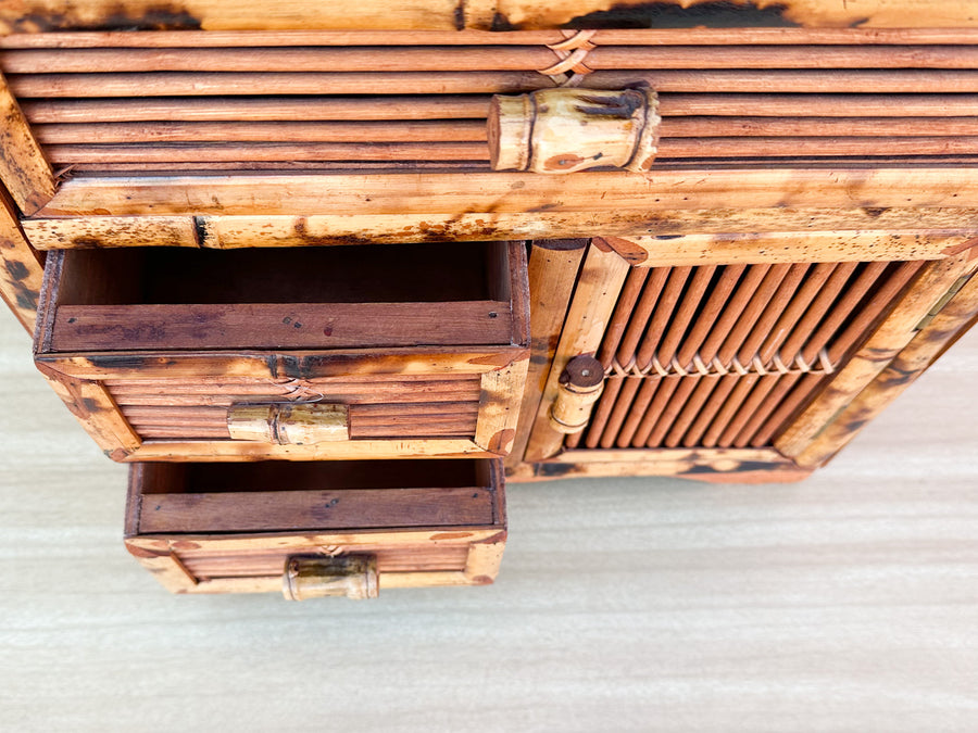 Petite Tortoiseshell Rattan Drawers
