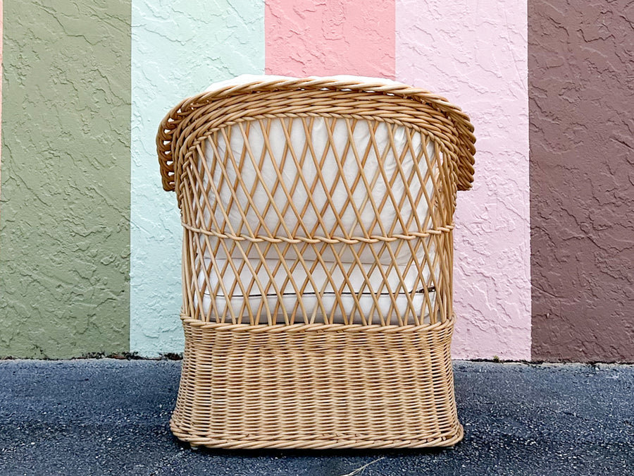 Bielecky Brothers Braided Rattan Lounge Chair