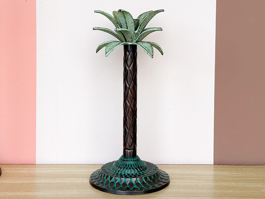 Trio of Palm Tree Candle Holders