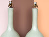 Pair of Seafoam Crackle Lamps