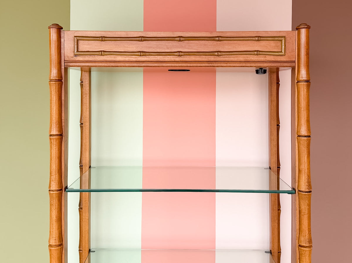 Handsome Thomasville Faux Bamboo Etagere