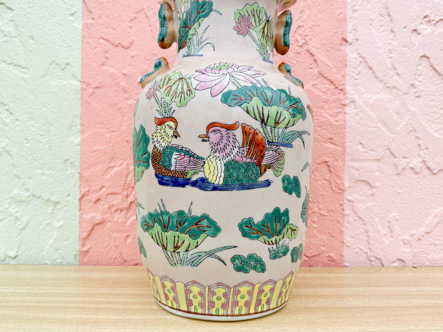 Pretty Pink Chinoiserie Vase