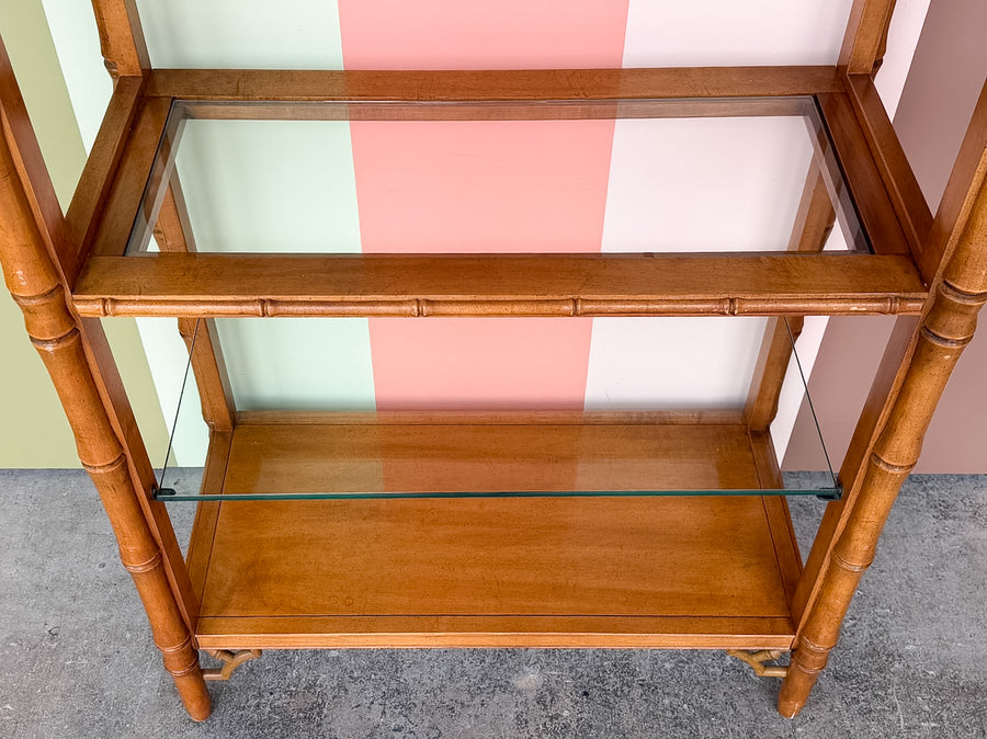 Handsome Thomasville Faux Bamboo Etagere