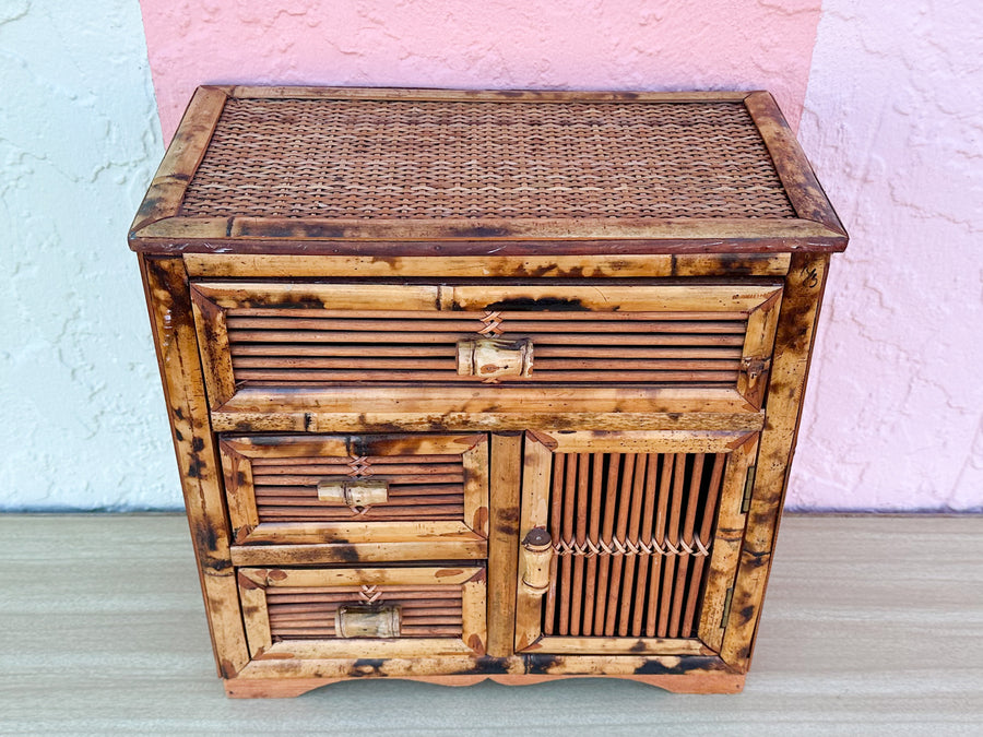 Petite Tortoiseshell Rattan Drawers