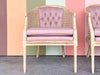Pair of Faux Bamboo Cane Barrel Chairs
