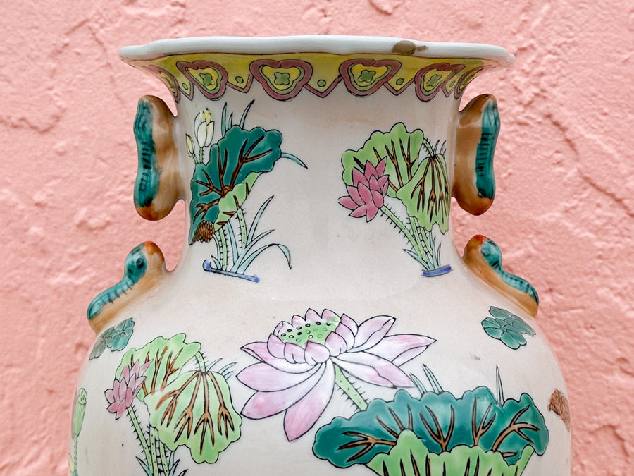 Pretty Pink Chinoiserie Vase