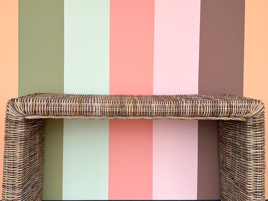 Waterfall Woven Rattan Console