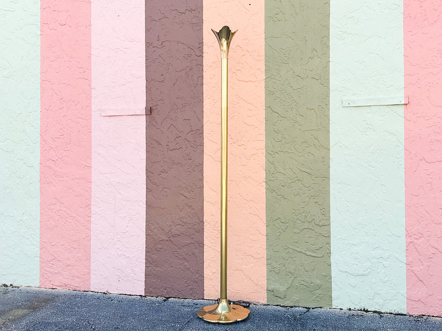 Brass Tulip Floor Lamp