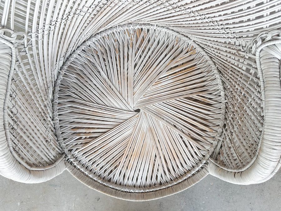 Painted Rattan Peacock Chair