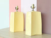 Pair of Geometric Yellow Lamps