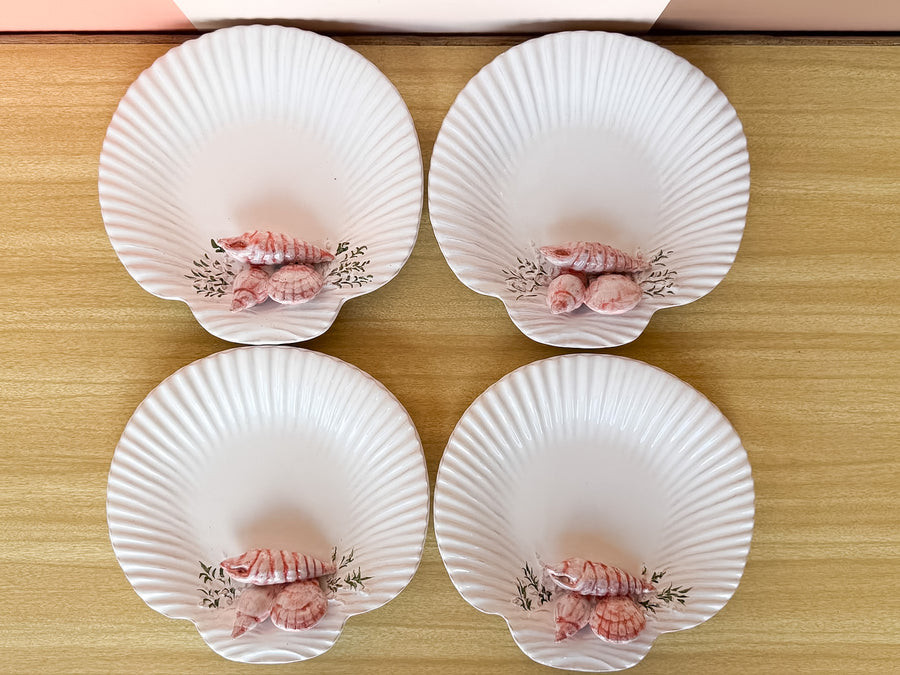 Set of Eight Portuguese Shell Plates