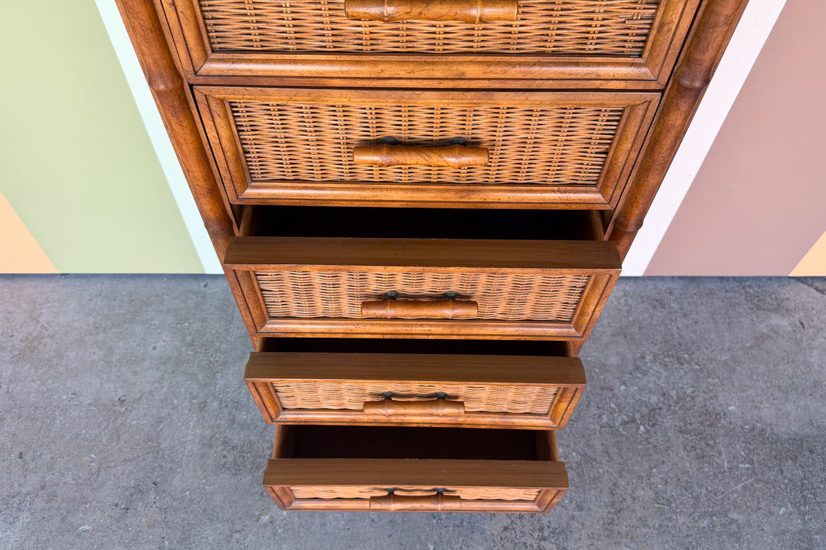 Handsome Faux Bamboo Lingerie Chest