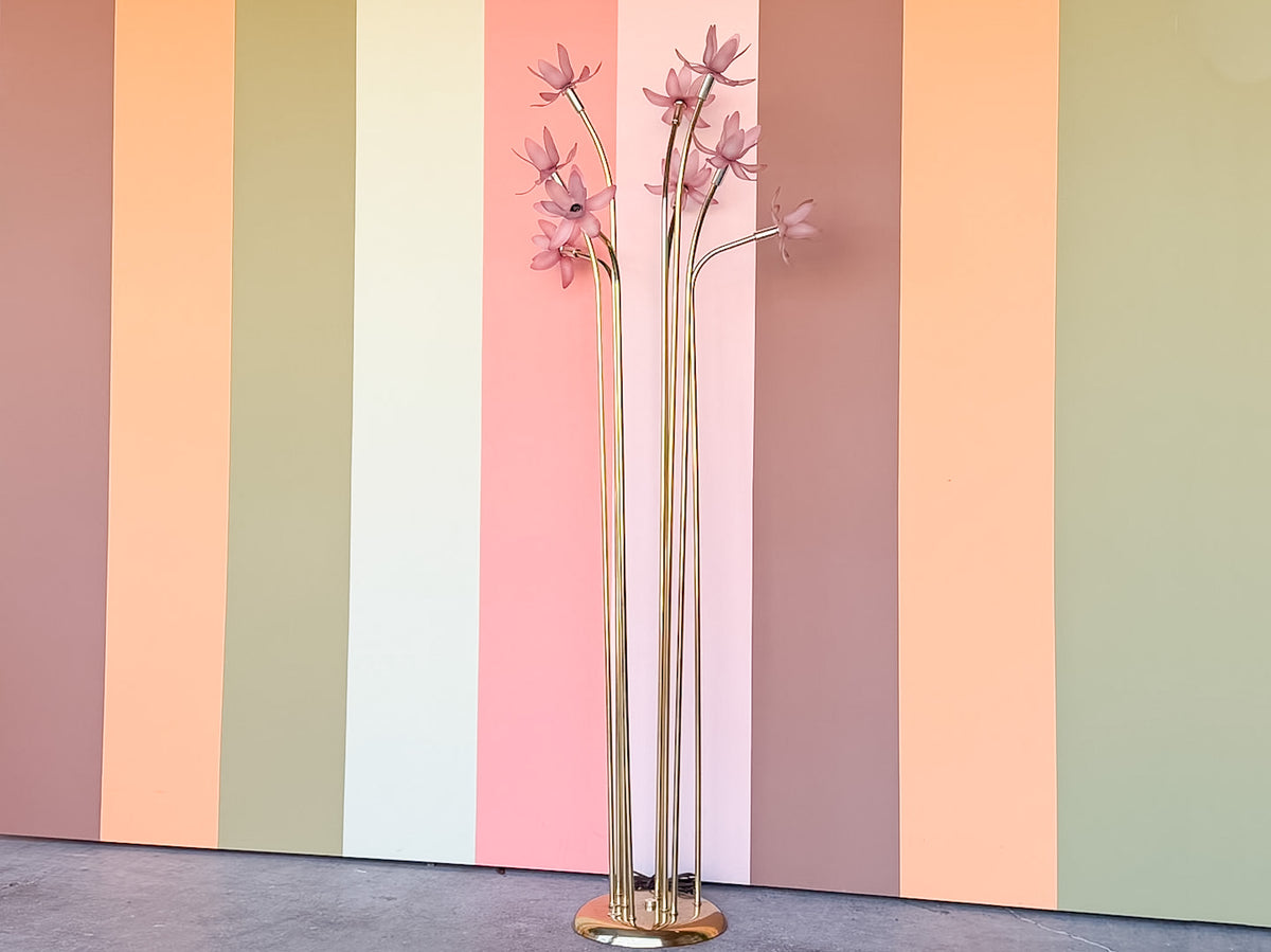 Pink Flower Floor Lamp
