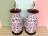 Pair of Chinoiserie Chic Rose Lamps