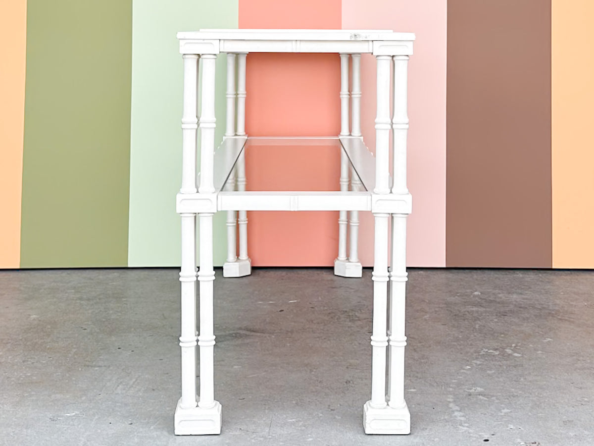 Tri Leg Faux Bamboo Console